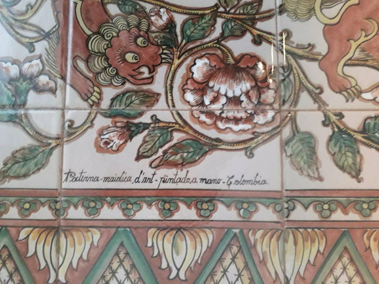 Hand Painted Ceramic Coffee Table From Paterna Majolica D'art, 1970s photo 2640.0