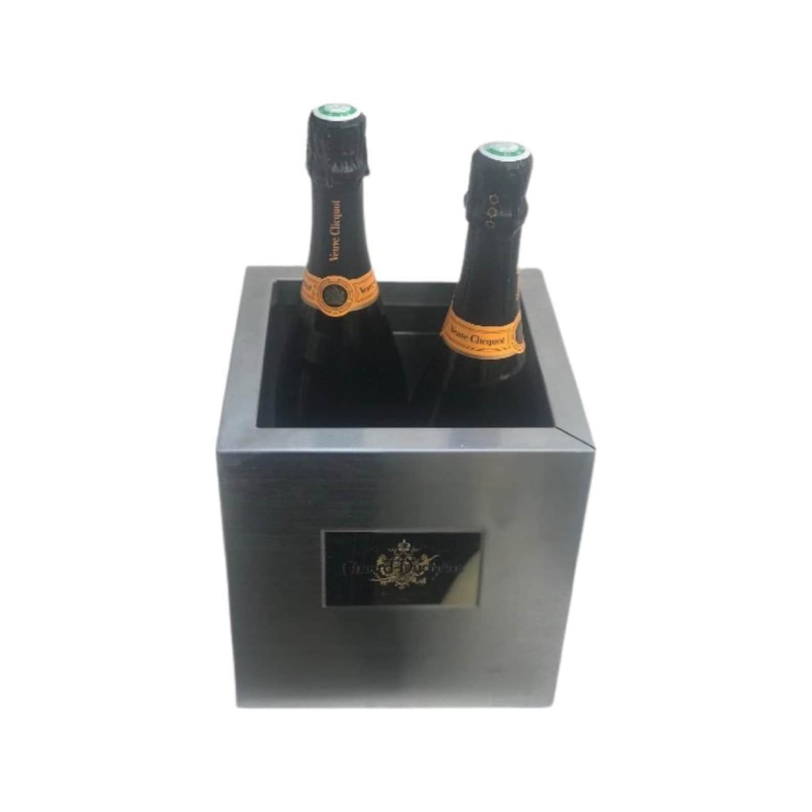Square Champagne Bucket 2 Bottles Vintage French Ice Bucket Wine Cooler Wine Chiller Canard Duchene Champagne Bar Cart Decor Gift Him
