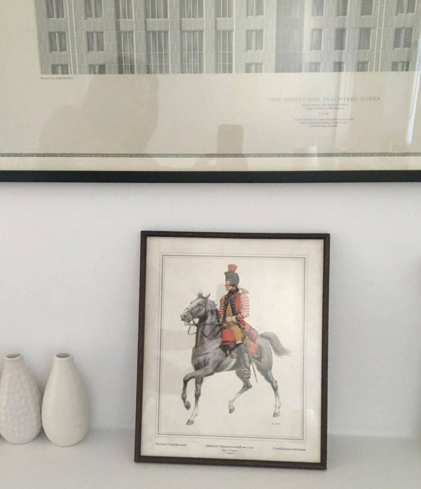 Wanddecoratie – Illustratie Militair Uniform Zwitserland, Militaria, Militair Regiment Zwitserland, Gravure, Regimentsofficier, 18e Eeuw photo vinterior