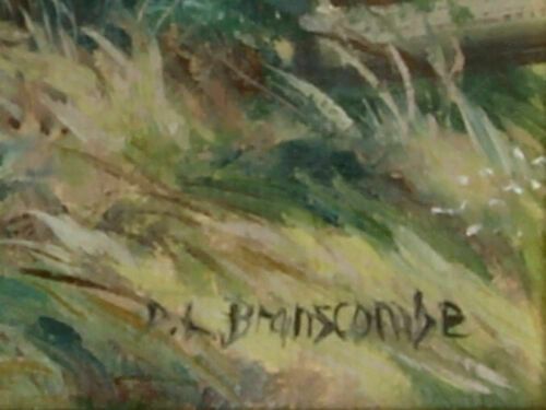Oil On Board By Dianne L. Branscombe. Cattle Lying Down In Field photo for sale