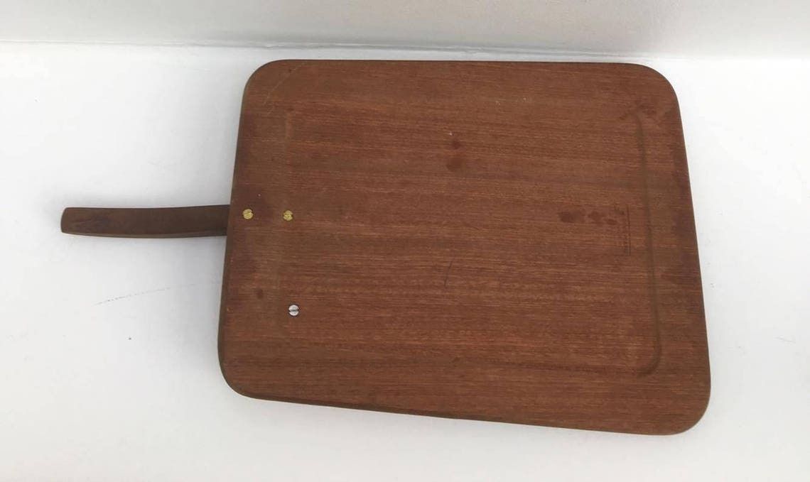 Snijplank Vintage, Houten Serveerplank Van Teak Door Bois Manu, Mid Century, Brood Kaas Hapjes Fotografie Prop photo buy