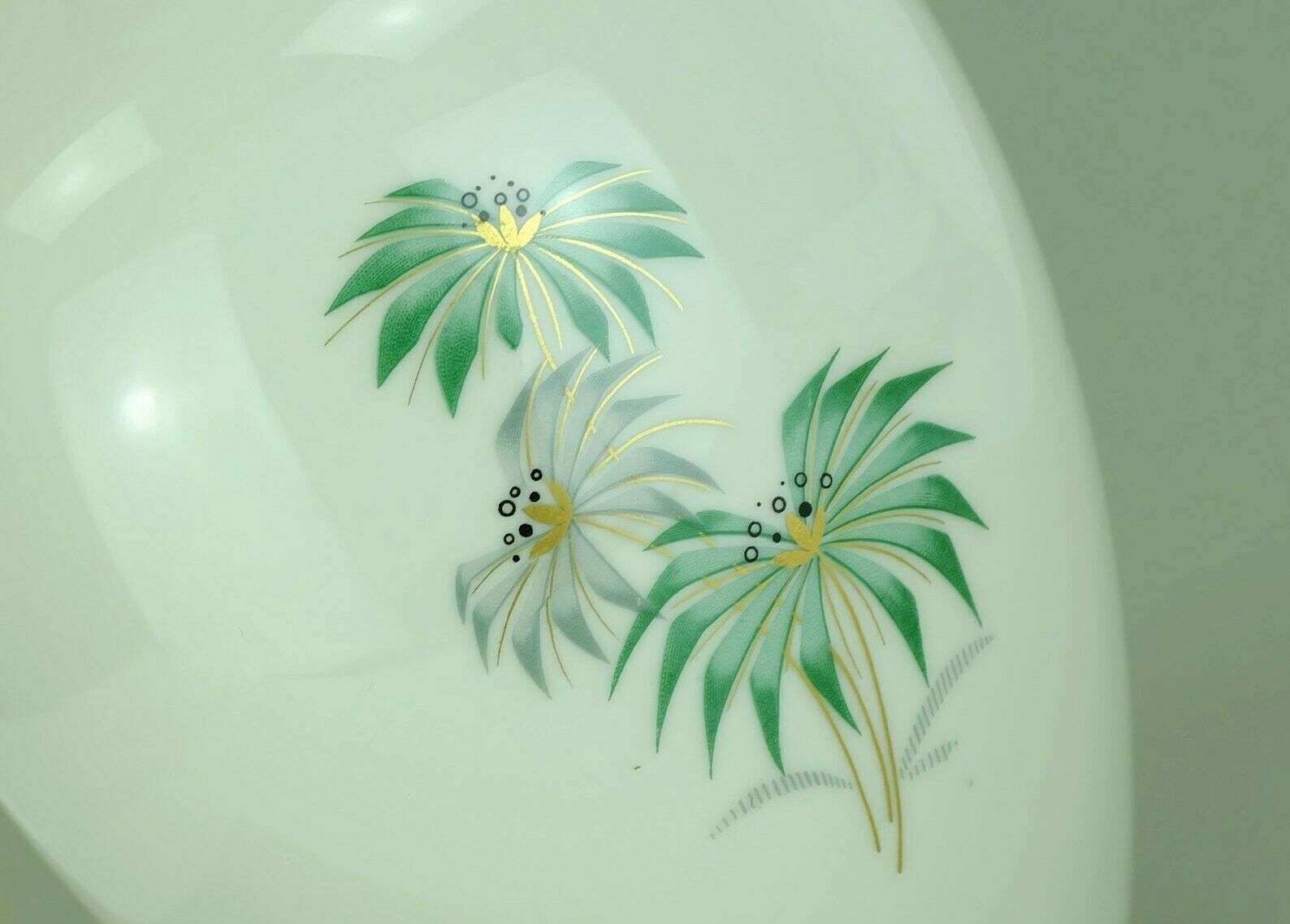 Johann Seltmann Mid Century Porcelain Vase With Outstanding Floral Decor 1950s photo Home Decor