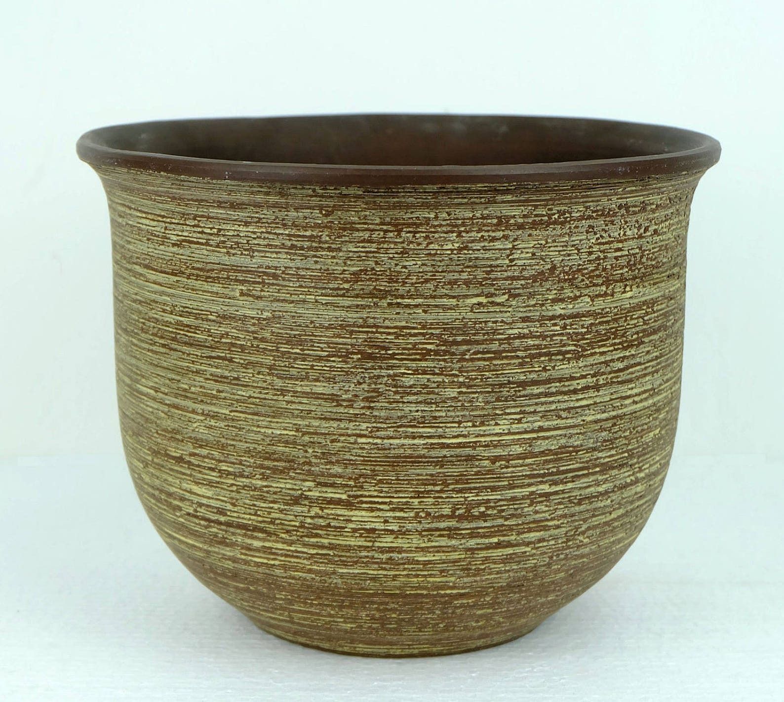 Big Mid Century Flowerpot Dümler & Breiden Carved Dekor With Motiv photo for sale