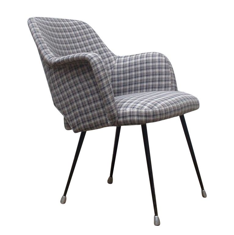 Upholstered Executive Style Armchair, France, 1960's