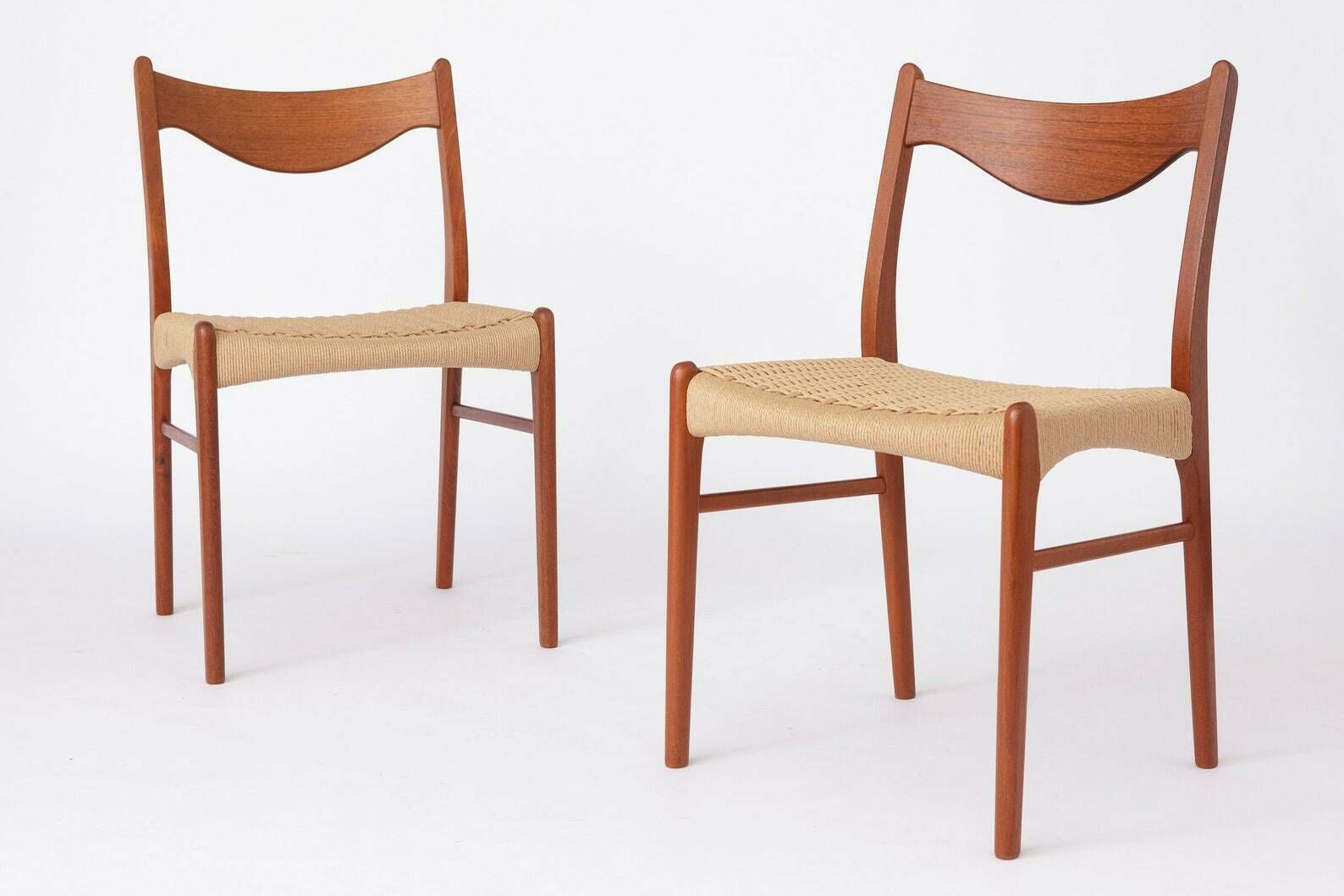 Set 4 Chairs Arne Wahl Iversen For Glyngøre 60s 70s Vintage photo for sale