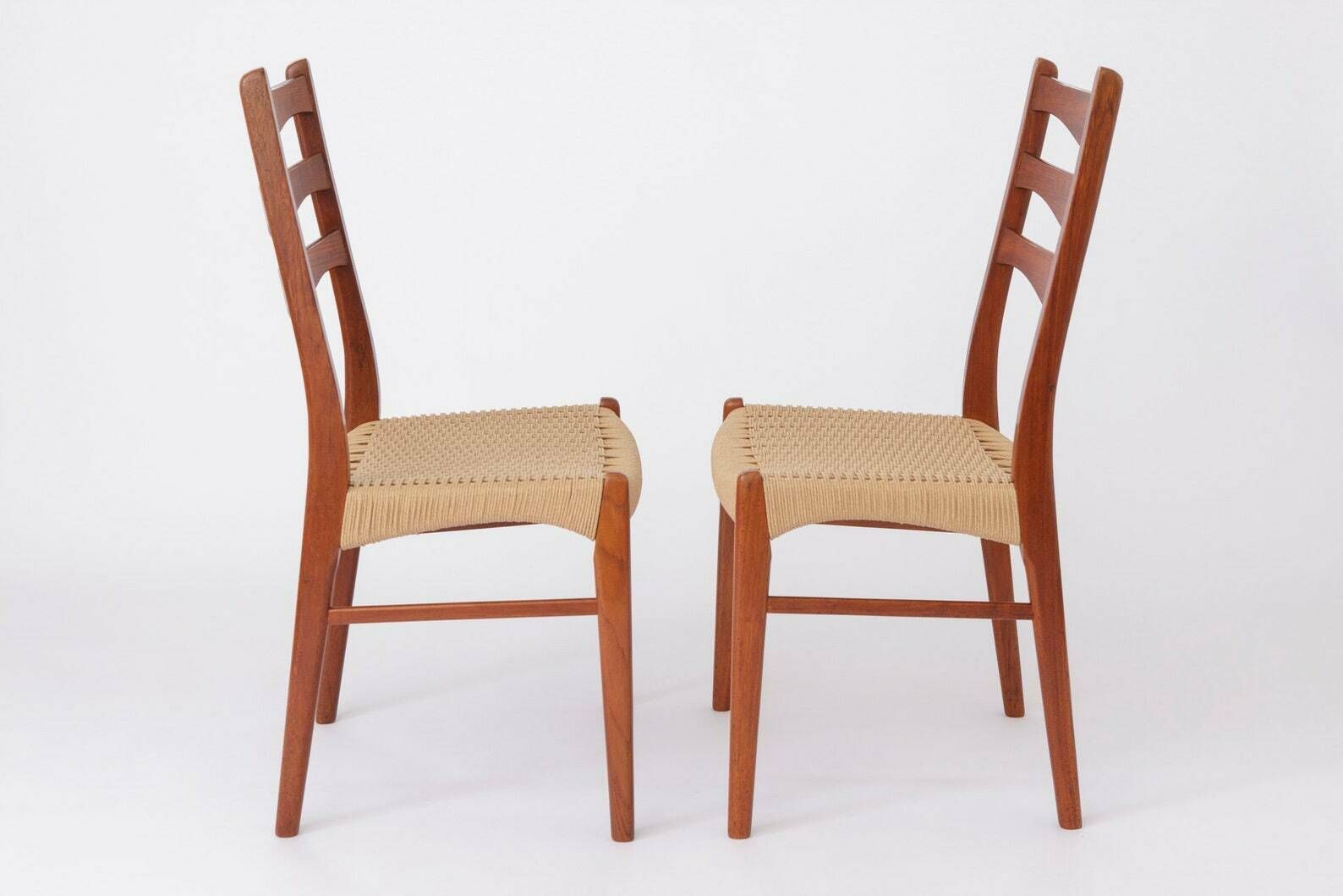 Set 4 Chairs Arne Wahl Iversen For Glyngøre 60s 70s Vintage photo buy