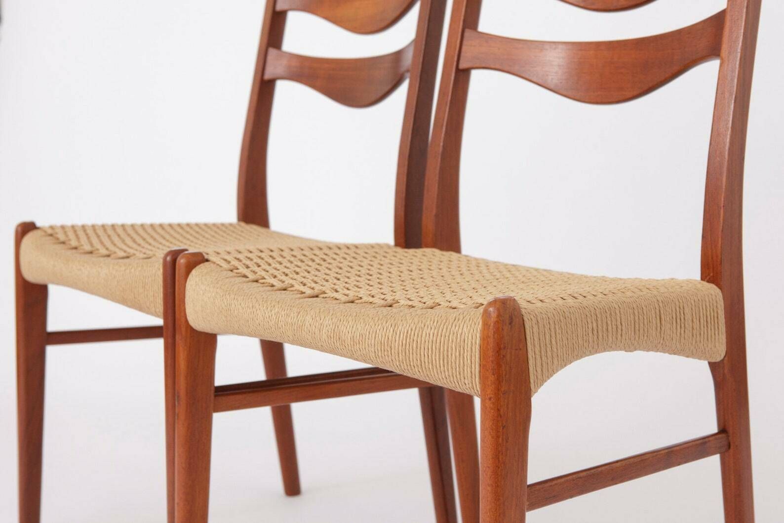 Set 4 Chairs Arne Wahl Iversen For Glyngøre 60s 70s Vintage photo vintage
