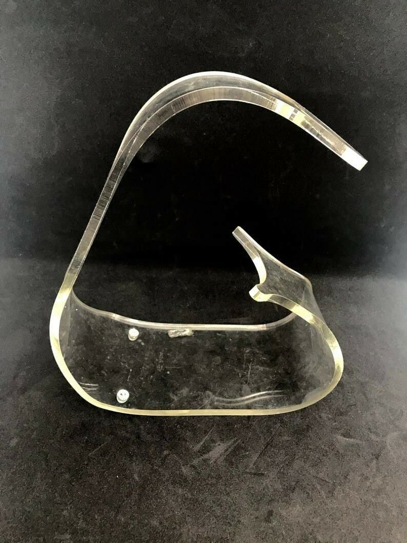 Wine Bottle Holder Vintage 70s Clear Acrylic Lucite Mod Design By Emson Mid Century Design 70s Single Rack Wine Bottle Beverage Display photo for sale