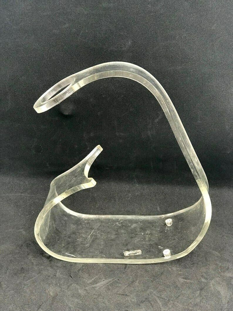 Wine Bottle Holder Vintage 70s Clear Acrylic Lucite Mod Design By Emson Mid Century Design 70s Single Rack Wine Bottle Beverage Display photo vintage