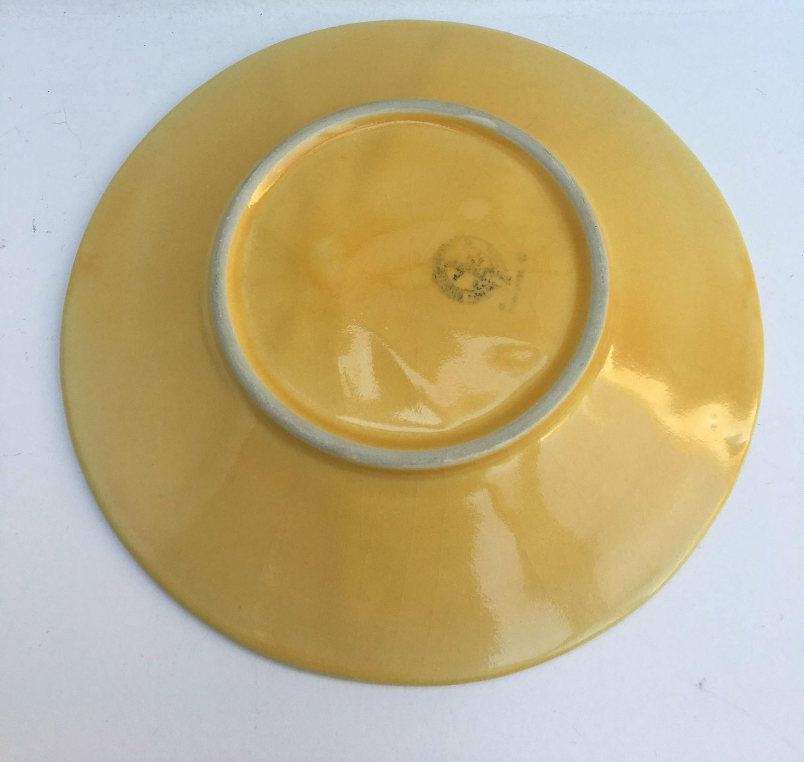 Bordallo Pinheiro Majolica Portugal Green Melon 8" Salad Dessert Plate, Melon Bowls, Green Stoneware Orange Dessert Plate, Salad Dish photo vintage