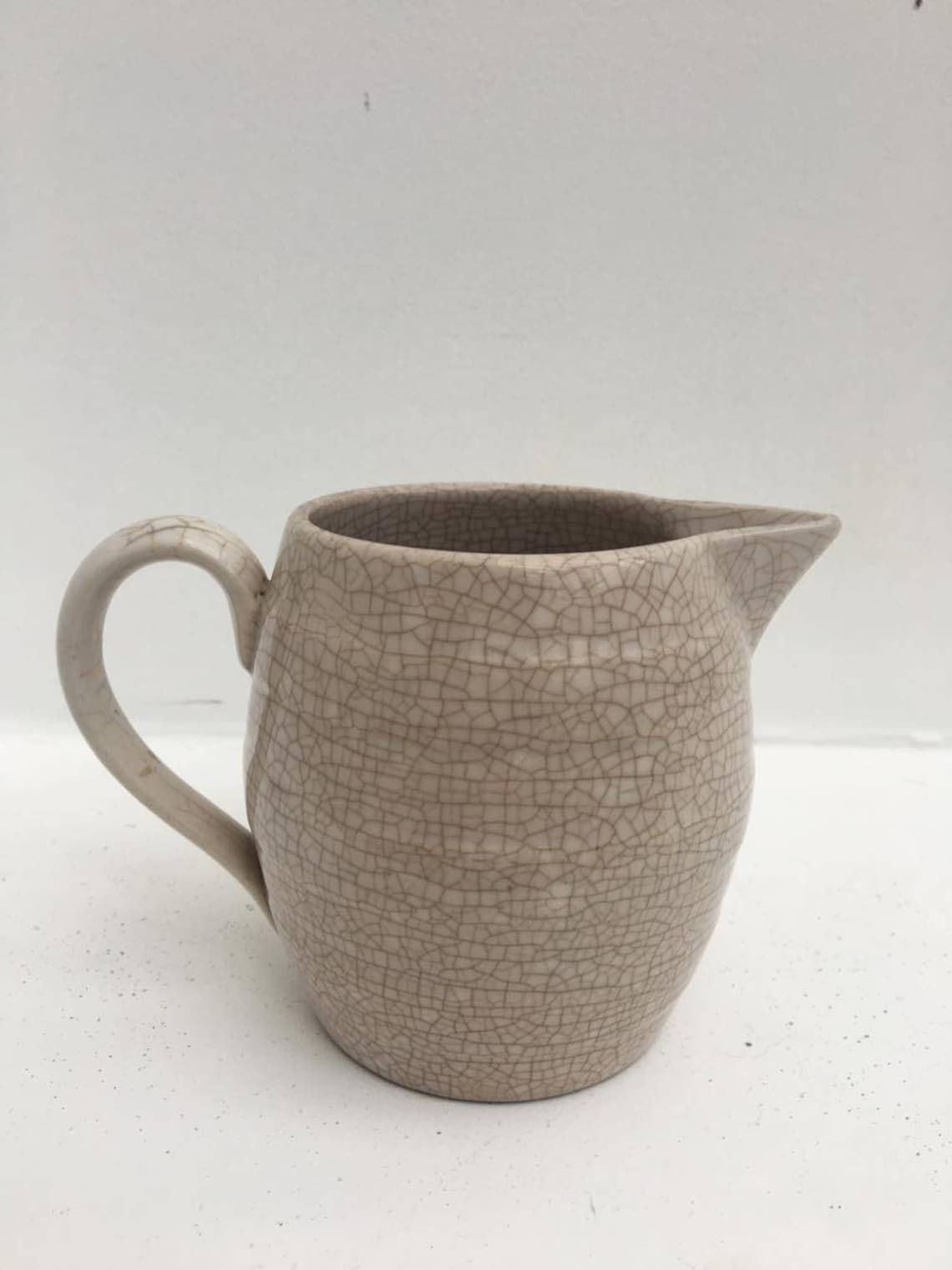 Vintage Laveno Milk Pitcher, Water Jug, Milk Jug Vintage Italian, Ceramic Company Laveno   Made In Italy, Cream Pot, Crackeld Ceramic photo 101.0