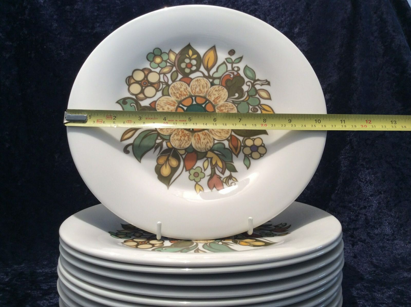 1970s Royal Doulton Forest Flower Dinner Plates, Forest Flower 10.5” Dinner Plates (Set Of 5), Retro Royal Doulton Large Dinner Plates photo 58.0