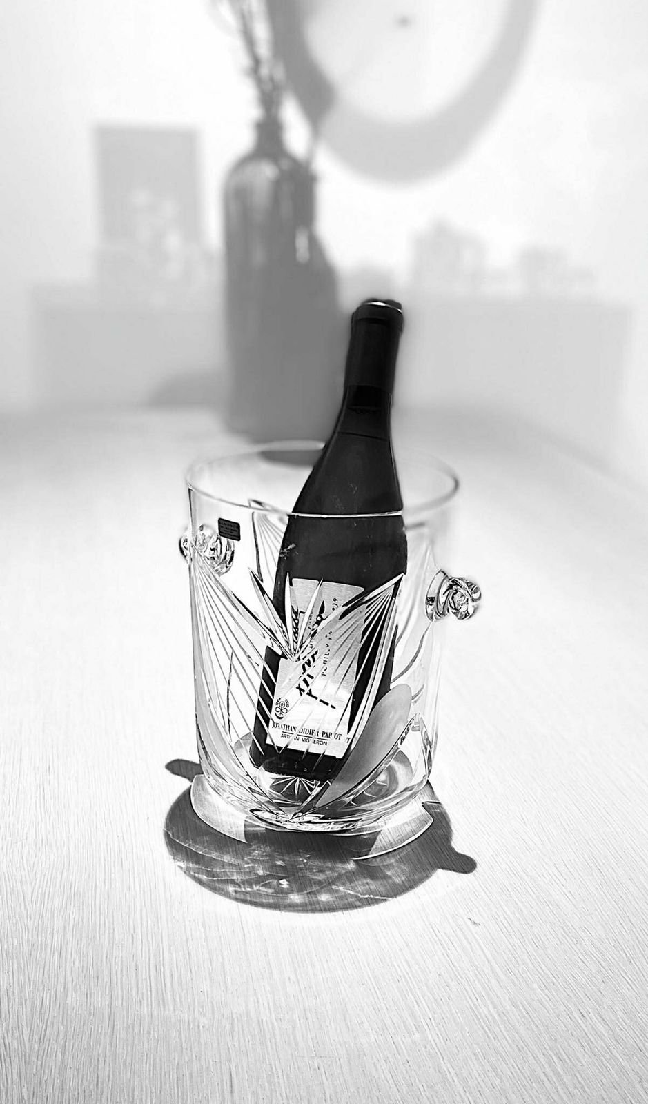 Champagne Ice Bucket Crystal Cut Handles Cut Glass Wine Cooler Chiller Hollywood Regency Bar Cart Styling Wedding Gift Luxury Barware photo buy