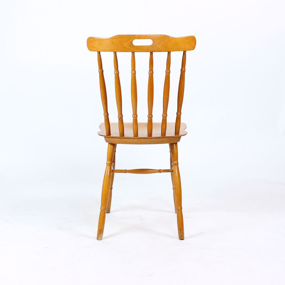 Oak Dining Chairs In Folk Design, Czechoslovakia 1960s, Set Of 4 photo Furniture