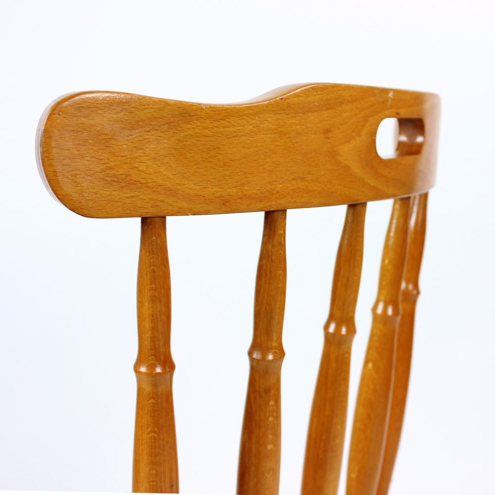 photo buy Oak Dining Chairs In Folk Design, Czechoslovakia 1960s, Set Of 4