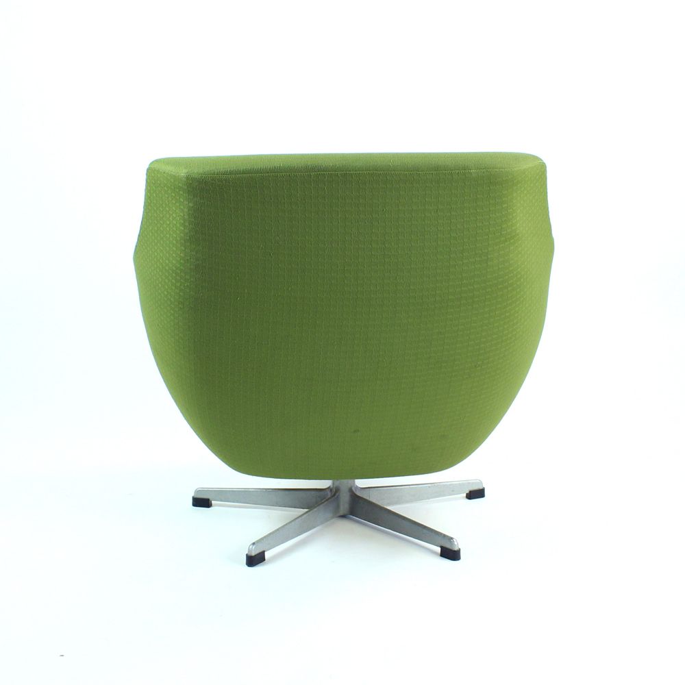 Green Midcentury Swivel Club Chair By Up Zavody, Czechoslovakia 1979 photo vintage