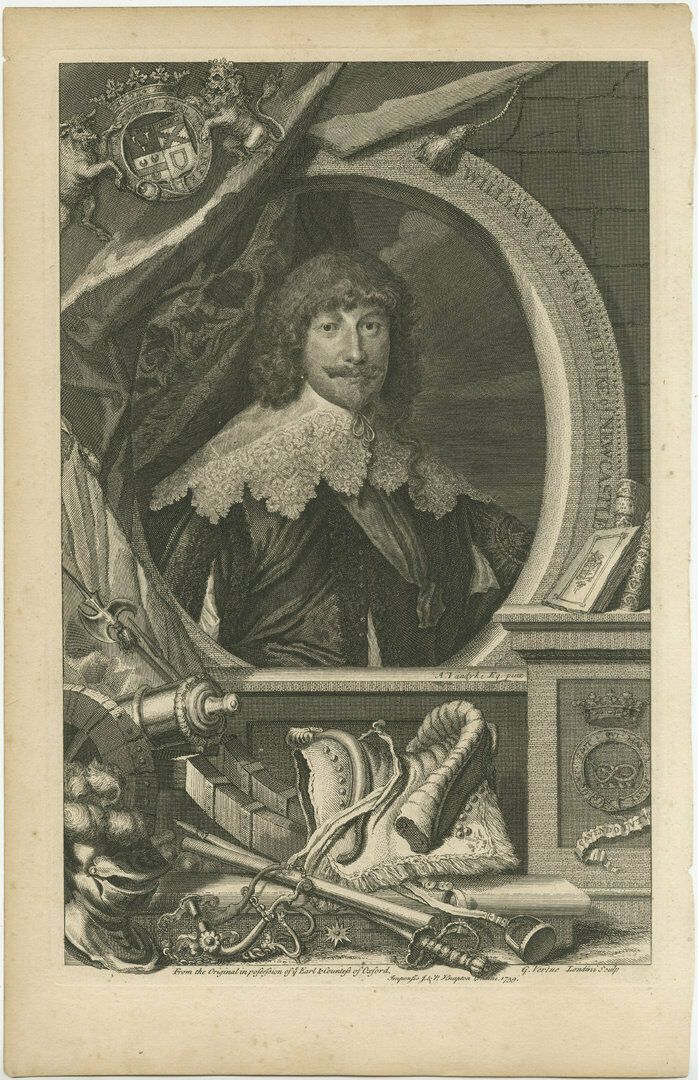 Antique Portrait Of William Cavendish, 1st Duke Of Newcastle Upon Tyne