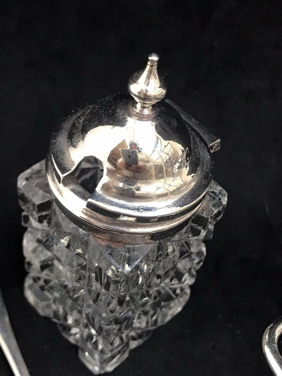 photo furniture Condiment Cruet Holder Caddy Spice Set Victorian Silver Plated Glass Antique English Tableware Mustard Luxury Wedding Gift