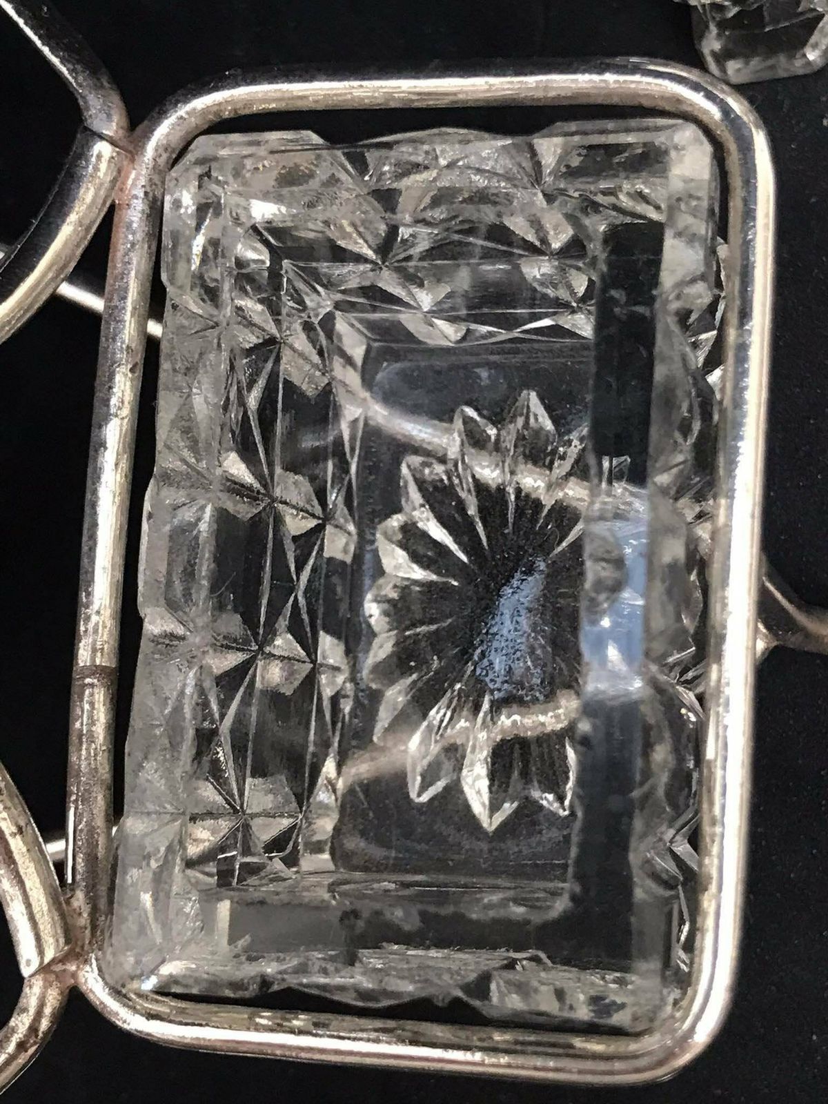 photo for sale Kruidenset Met Houder – Victoriaans Verzilverd Glas – Antiek Engels Tafelgerei – Mosterd, Zout En Peper – Luxe Trouwcadeau