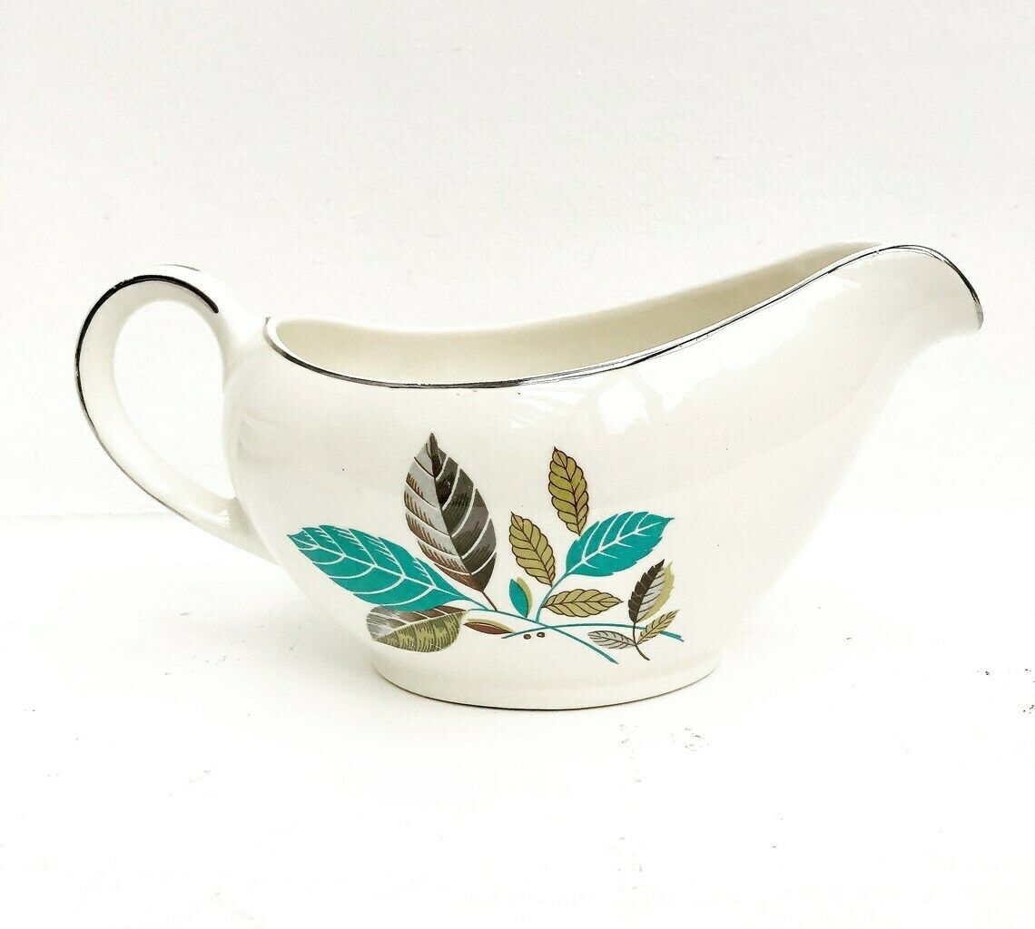 Gravy Boat Vintage Sauce Alfred Meakin England Gravy Boat Rarisime Wunsiedel English Porcelain Old White Wedding Gift Leaves Design photo furniture
