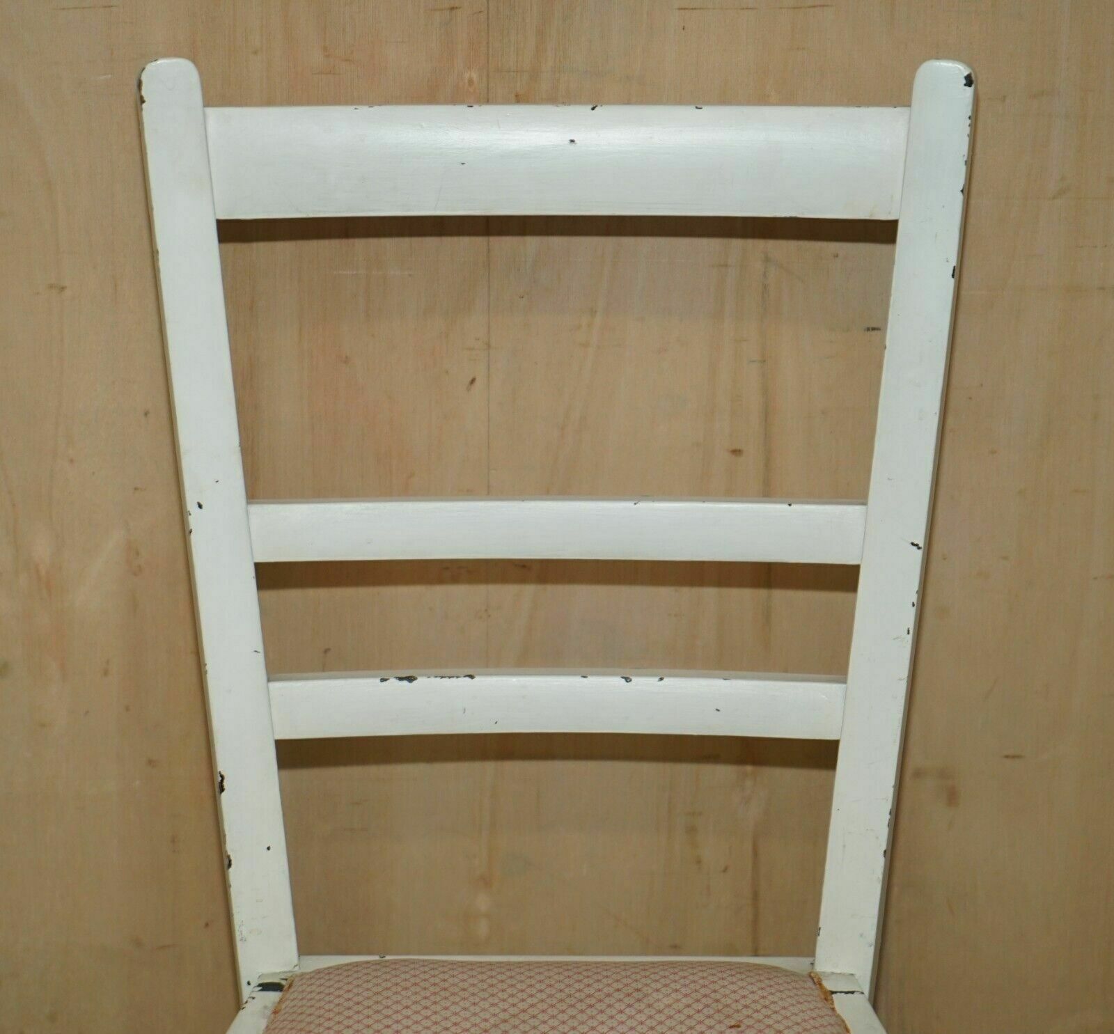 Antique French Original Paint Side Chair In Nicely Distressed Order Throughout photo for sale