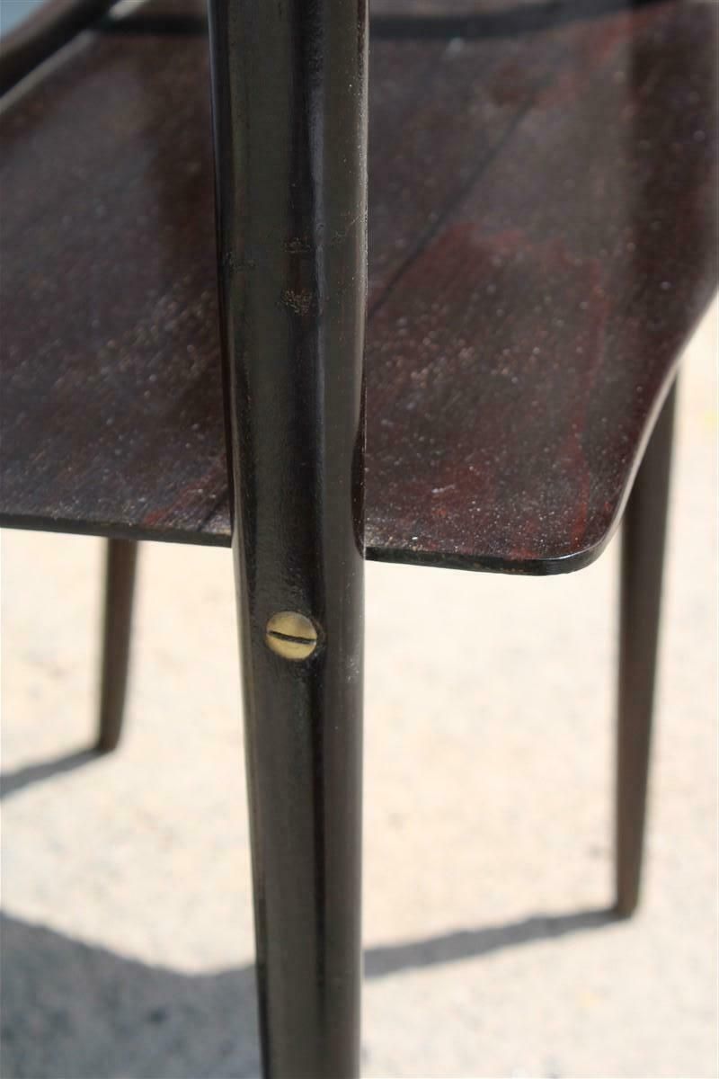 Furniture Small Bedside Tables Or Shelves In Mahogany Ico Parisi For Debaggis 1950s Brass photo