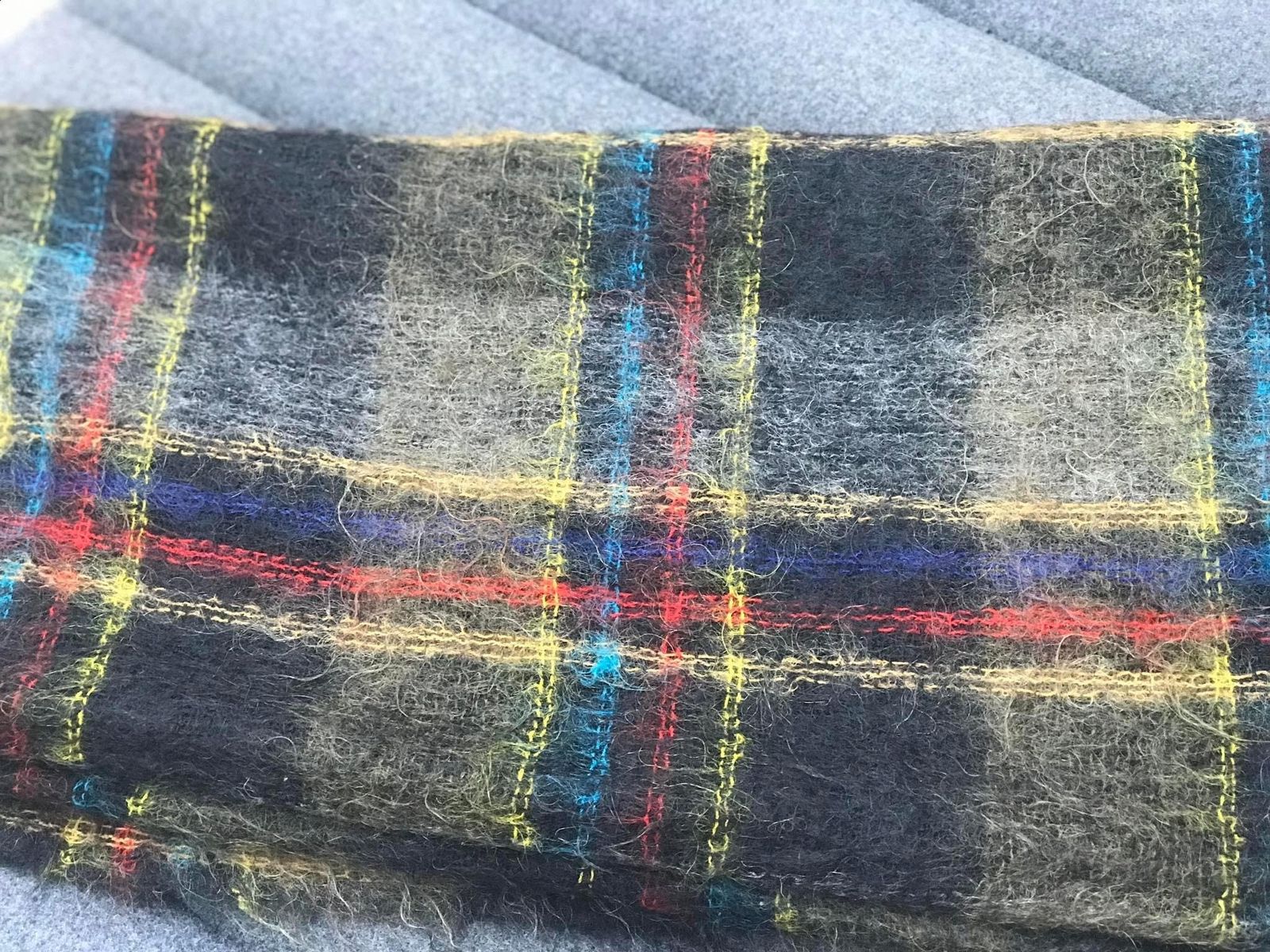 Vintage Throw Blanket Shawl Tartan Scotish Mohair Wool Royal Scot Scotish Decor Gift Plaid Blanket , Interior Decor, Cosy Luxury Home photo vinterior