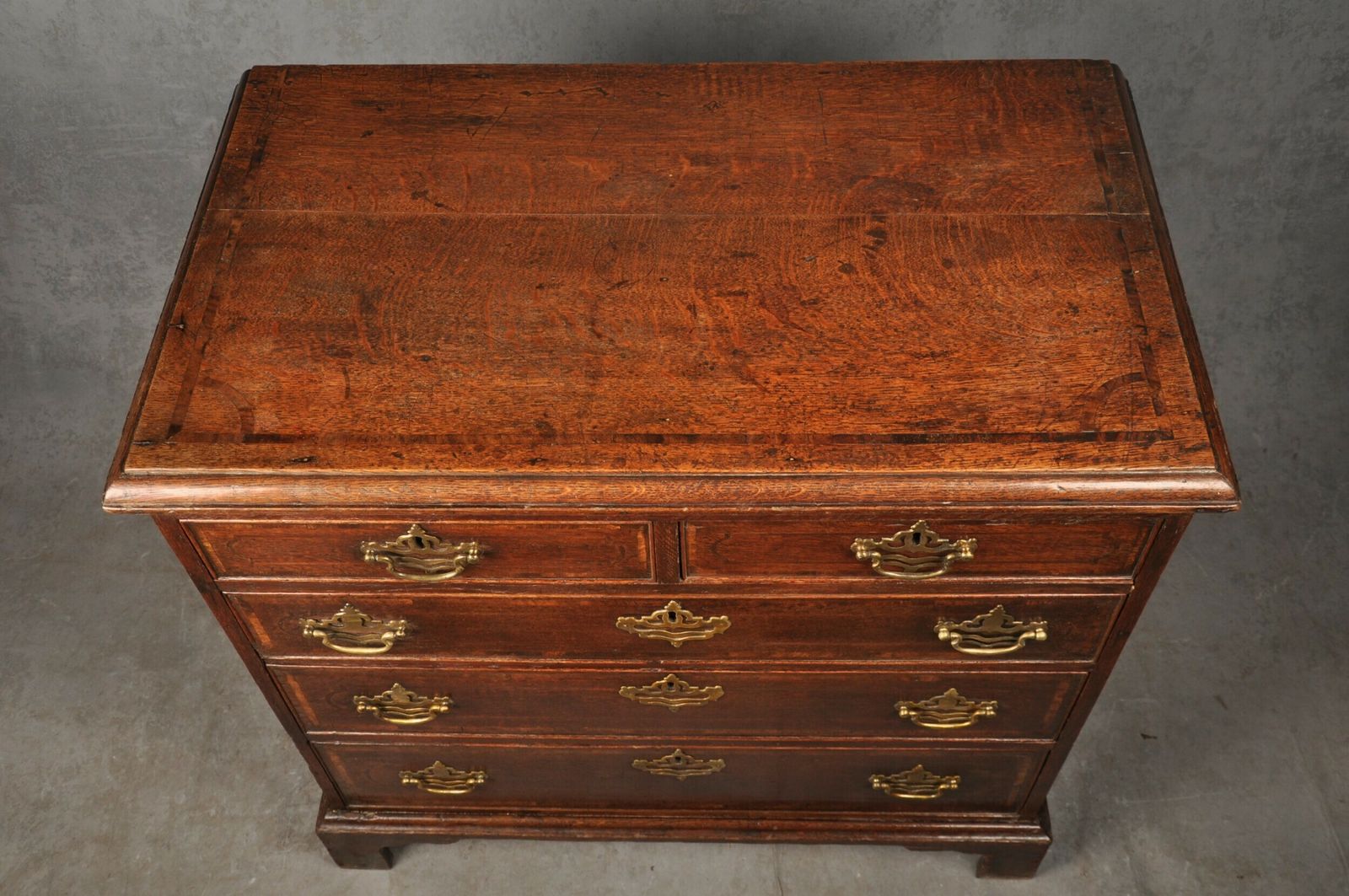 18th Century Inlaid Oak Chest Of Drawers photo vinterior