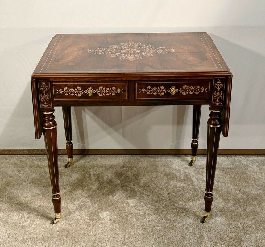 Rosewood Table, Louis XVI Style, Napoleon III Period – Mid 19th Century