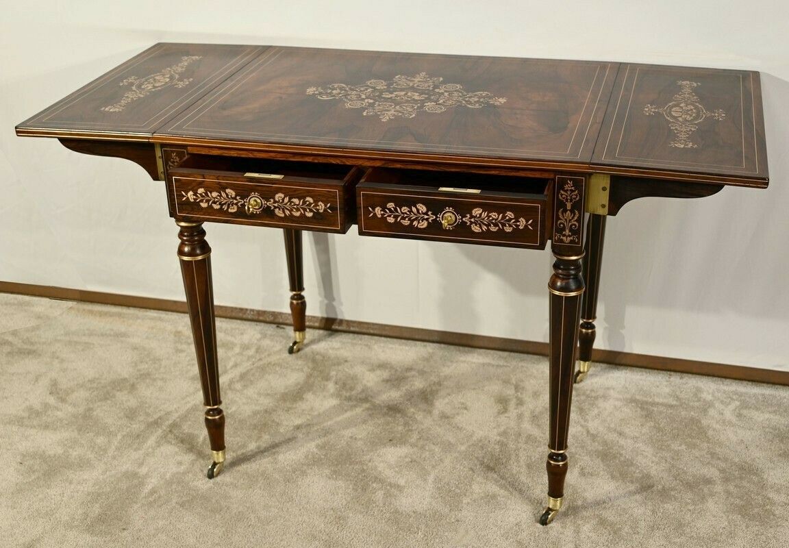 Rosewood Table, Louis XVI Style, Napoleon III Period – Mid 19th Century photo Furniture