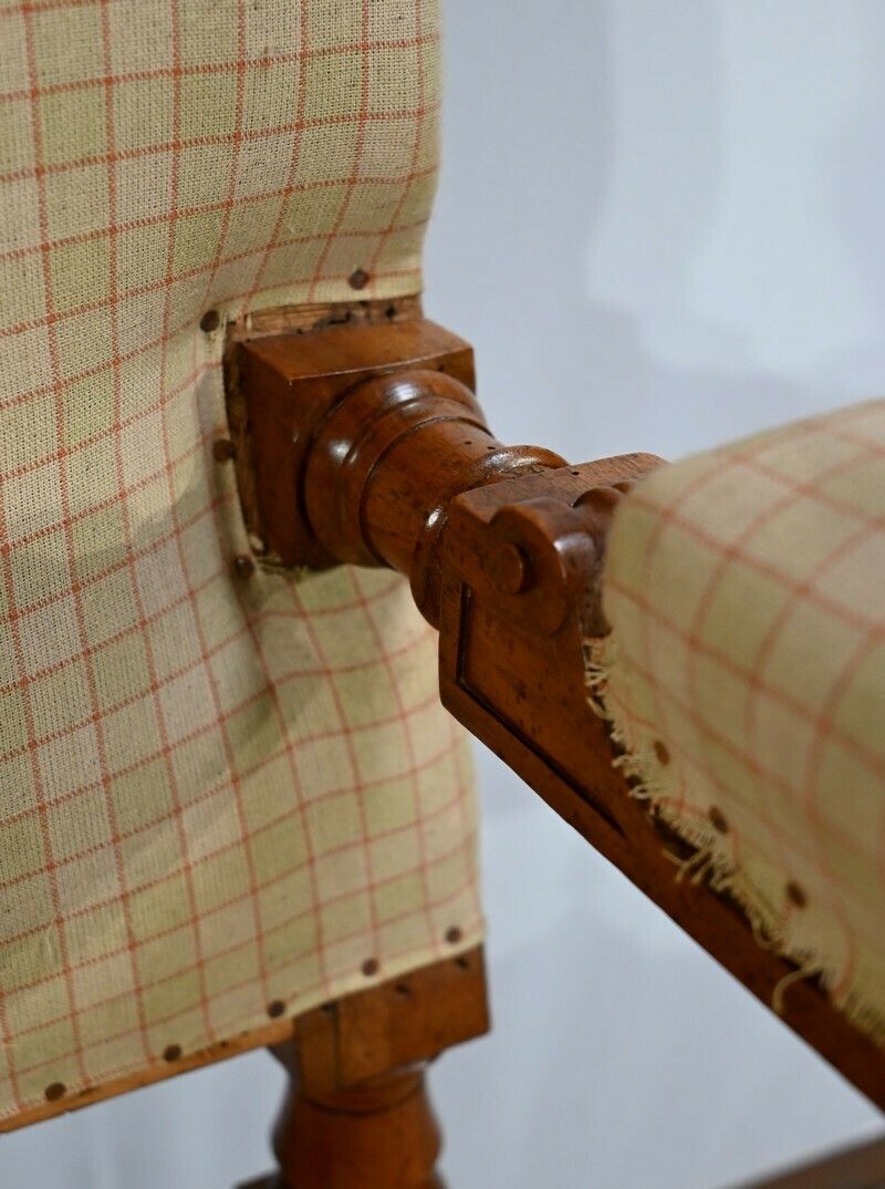 photo vintage Important Walnut Armchair, Louis XIV Style   Mid 19th Century