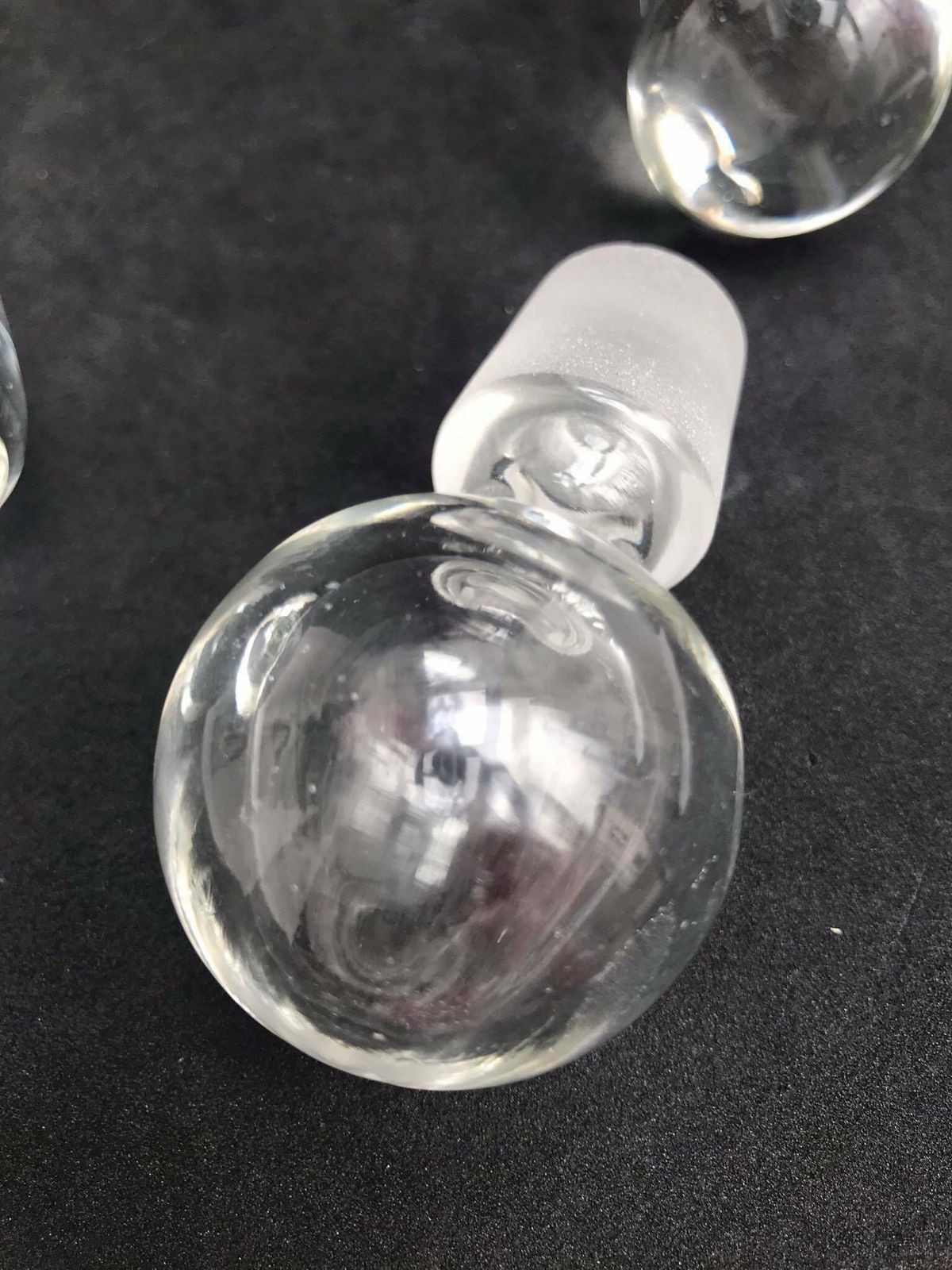 Carafe Stopper Crystal Vintage Decanter Cap Bar Decor Weight Glass Stopper Set Of 4 Crystal Glass, Bottle Carafe Caps Collection Gift Bar photo for sale