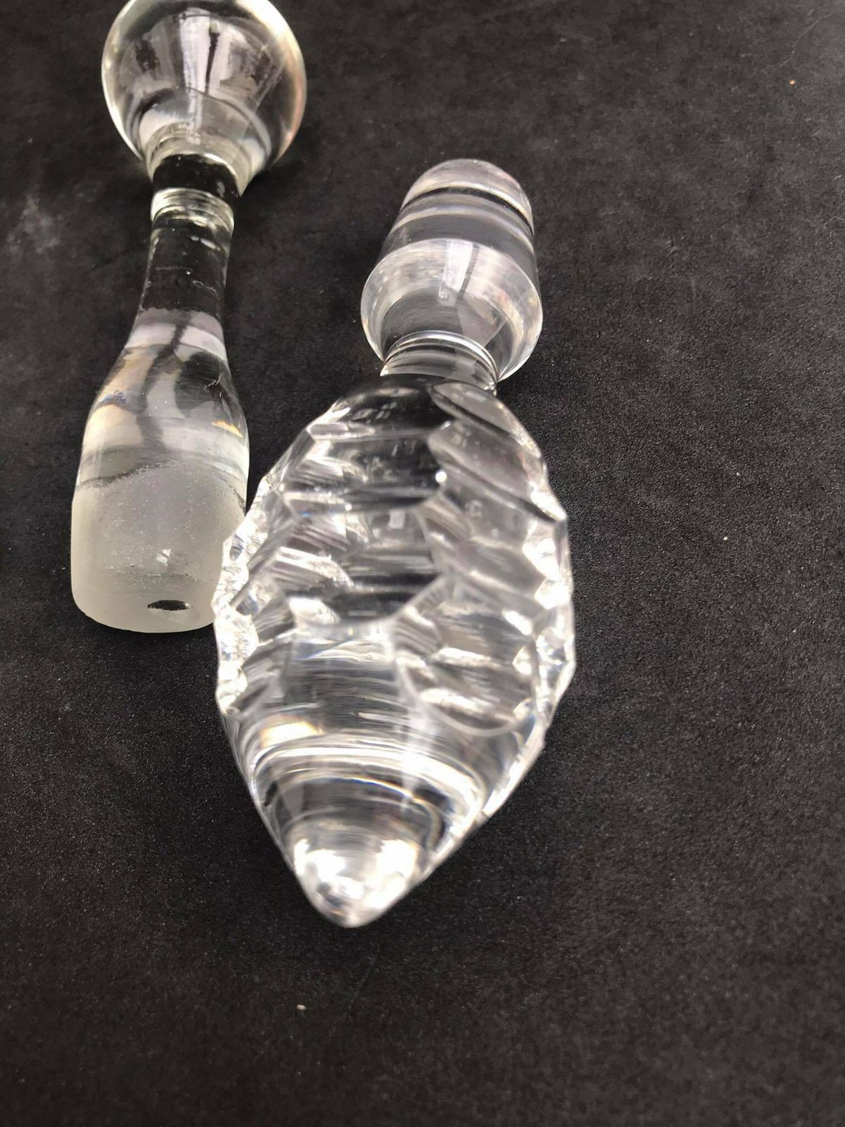Carafe Stopper Crystal Vintage Decanter Cap Bar Decor Weight Glass Stopper Set Of 4 Crystal Glass, Bottle Carafe Caps Collection Gift Bar photo 174.0