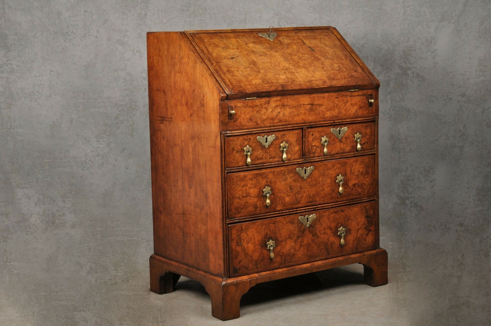 photo buy Small Early 18th Century Burr Walnut Bureau
