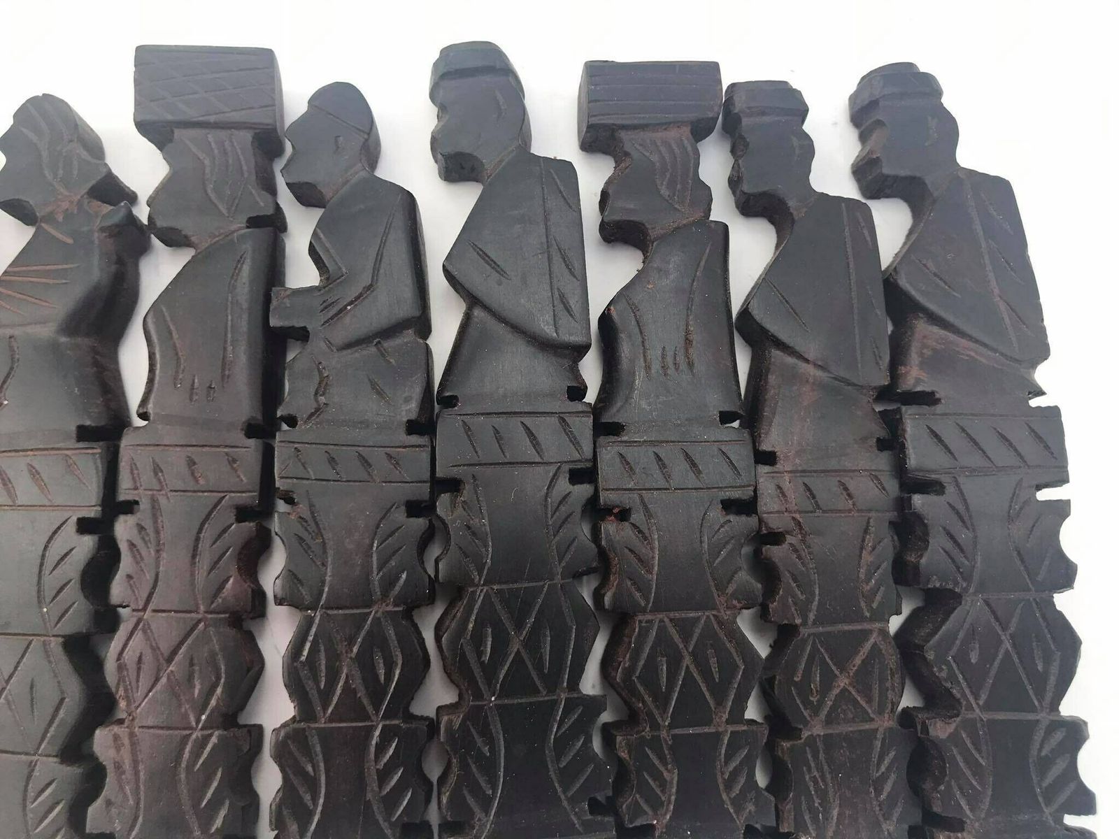 African Cutlery Rests Set Of 12 Hand Carved Wood Africa Crafts Gift Idea Table Settings Ethnic Table, Wedding Gift Garden Table Decor photo Home Decor