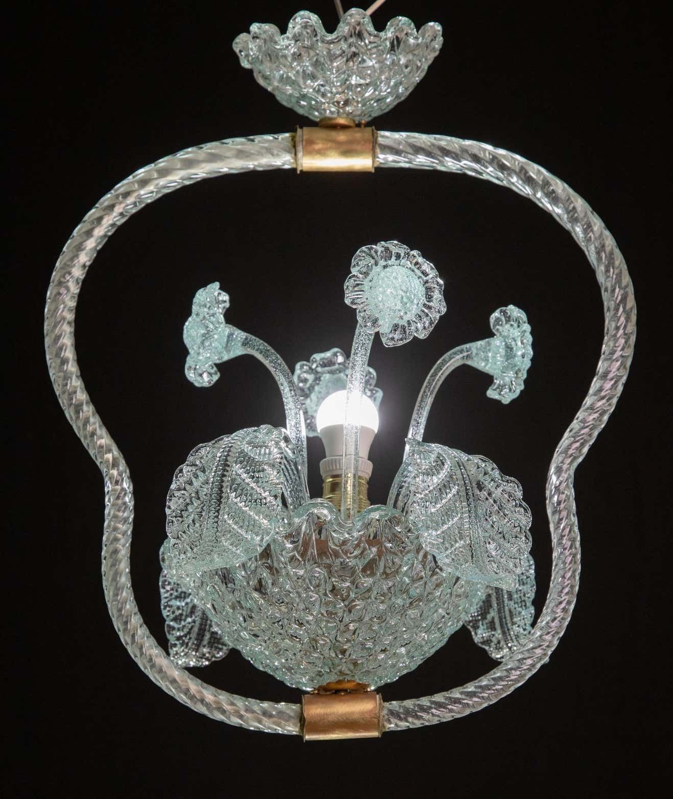 Extraordinary Rare Blue Barovier E Toso Light With Flowers, 1940s photo furniture