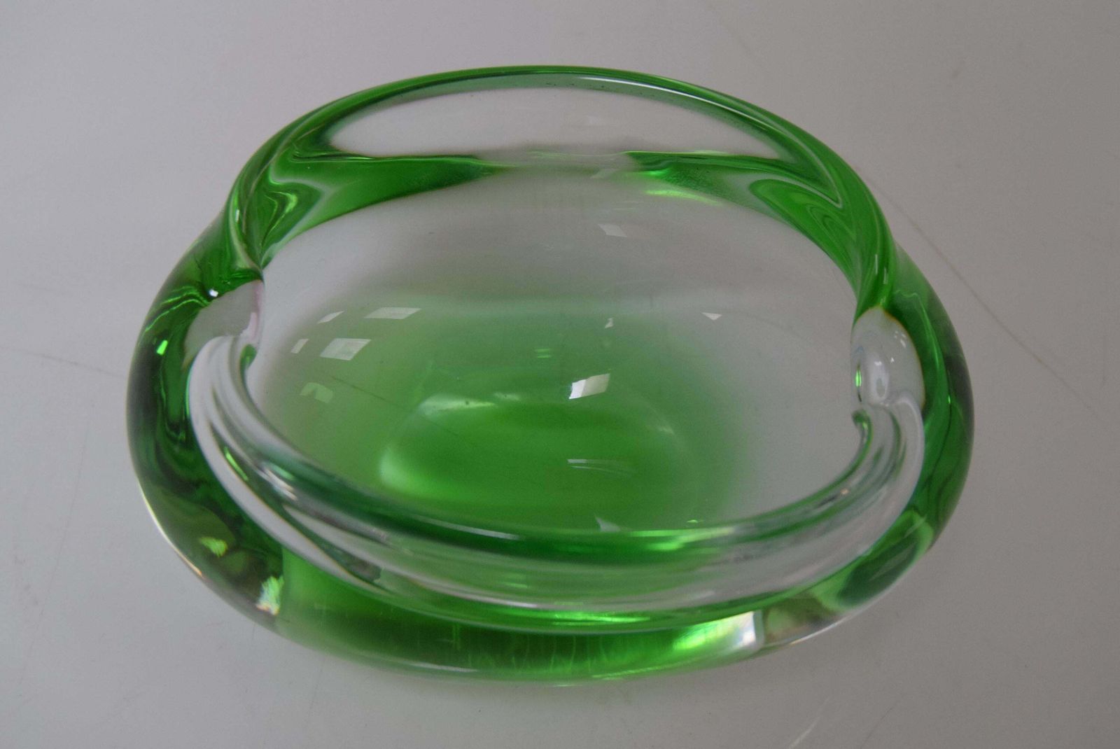 photo for sale Midcentury Ashtray From Metallurgical Glass, By Glasswork Novy Bor, 1960s
