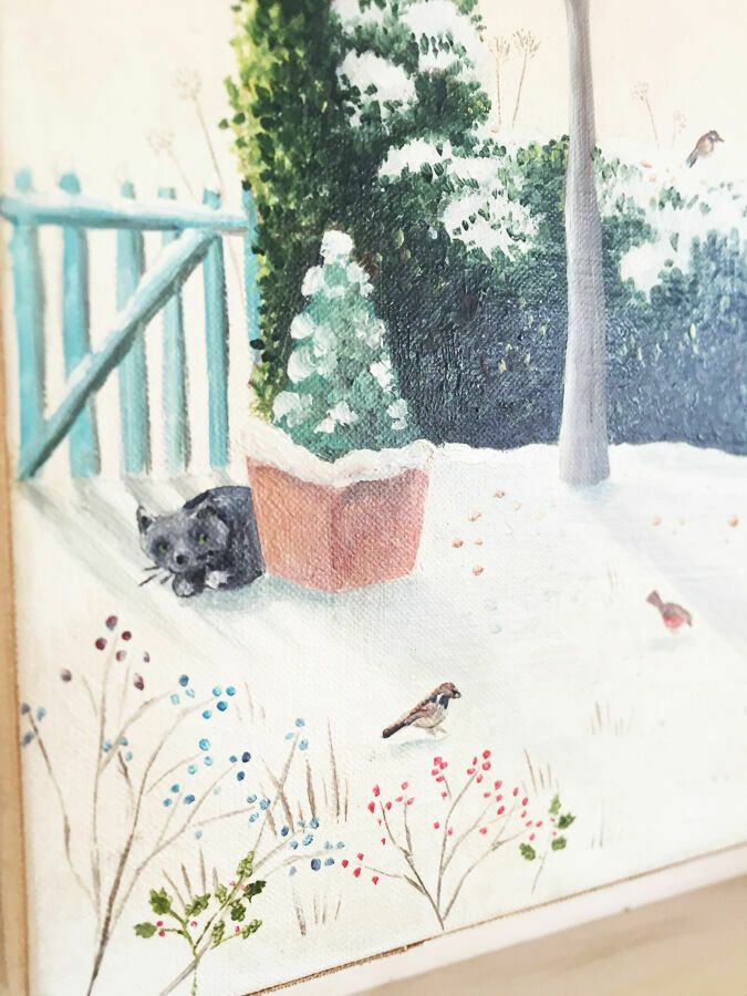 Painting On Canvas Christine Cipriano, 20th Century photo furniture