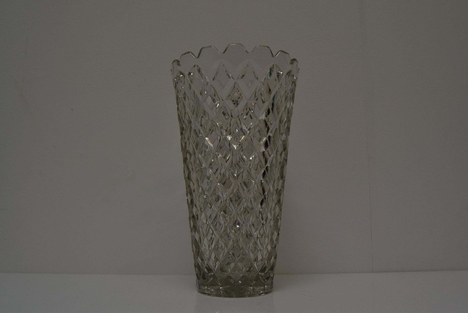 Midcentury Glass Vase, By Glasswork Novy Bor, 1960s photo Home Decor