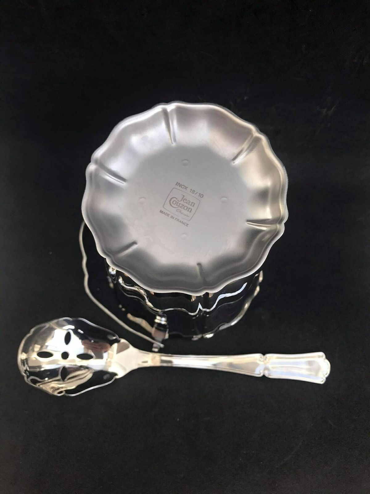 Ijsemmer Jean Couzon Frankrijk Mid Century Roestvrij Staal Koeler Ijsemmer Barkar Huwelijkscadeau photo Woonaccessoires