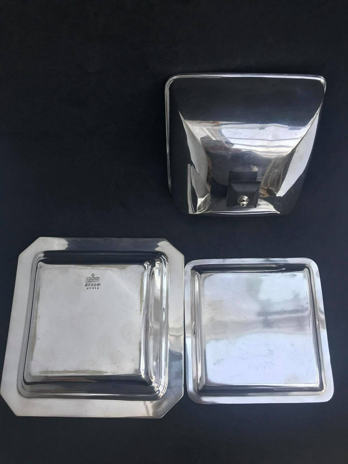 photo furniture Muffinschaal Snoepschaal Verzilverd Harrods England 1920s, Schaal Met Deksel Boterschaal Met Deksel Edwardiaans Huwelijkscadeau
