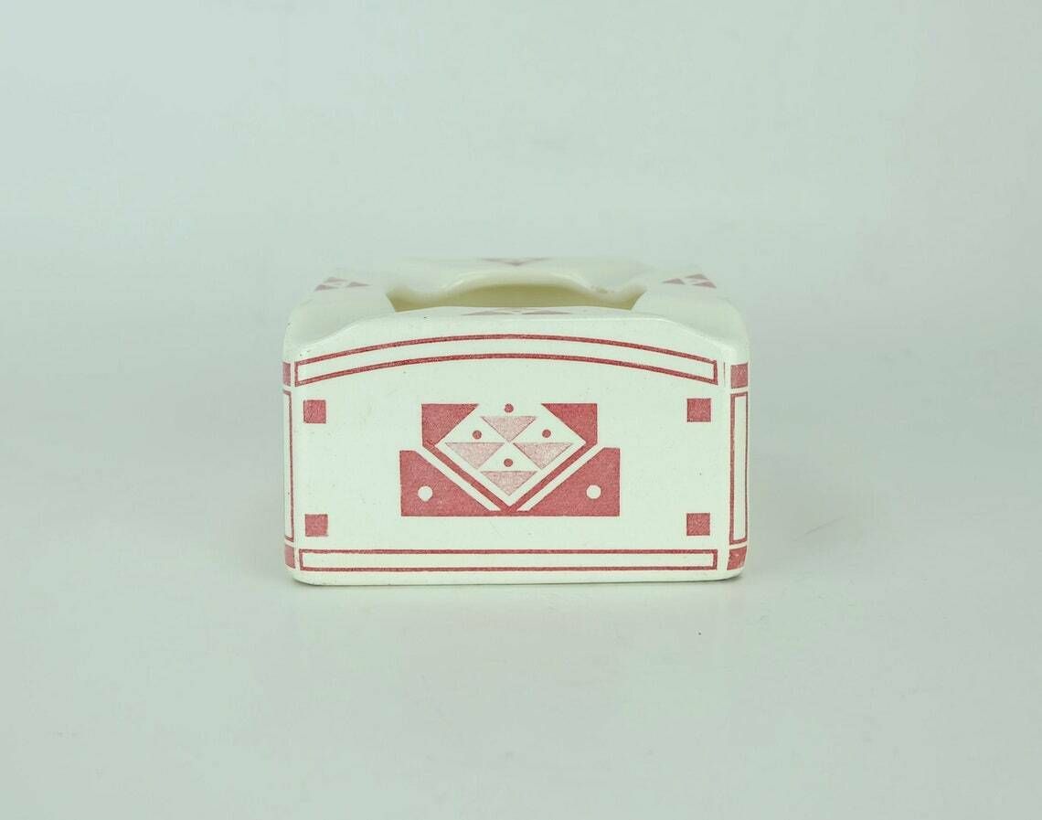 Very Rare Waechtersbach Art Nouveau Ashtray Geometric Decor photo for sale