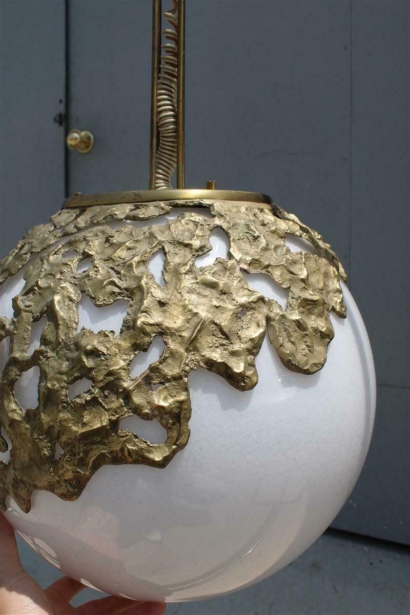 Lighting Chandelier Minimalist Brass Structure Esperia Angelo Brotto Pulegoso Murano £3,989.70 photo