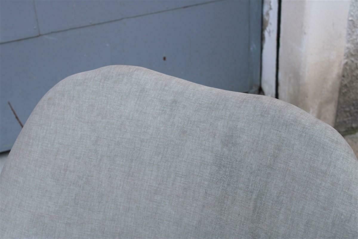 photo vinterior Pair Of Midcentury Italian Armchairs In Ico Parisi Style Gray Velvet