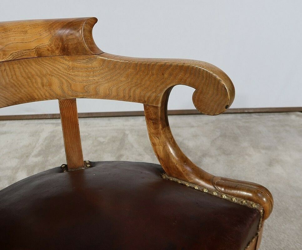 photo furniture Office Armchair In Ash, Louis Philippe, 2nd Half Of The 19th Century