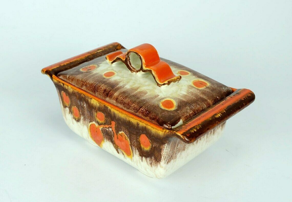 Beautiful Art Déco Jar With Lid 1930s Ceramic Cookie Jar Made In Germany photo 86.2955