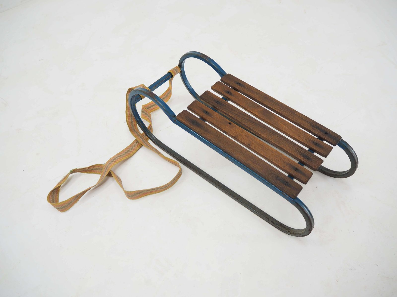 photo buy Early 20th Century Steel And Wood Kids Toboggan Europe
