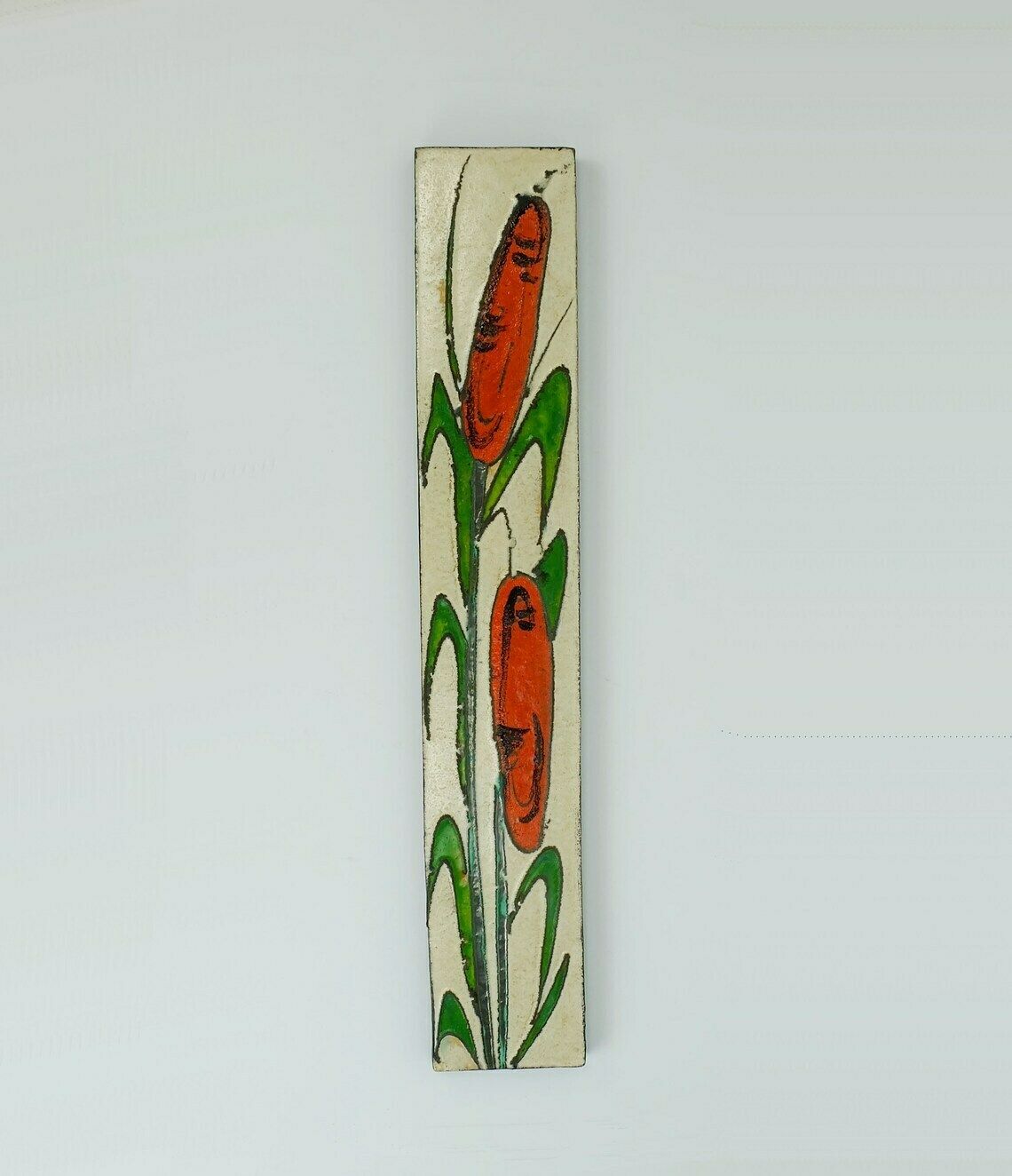 Rare Tall Ruscha Wall Plaque Model No. 773/2 Floral Hand Painted Motif 1960s photo for sale
