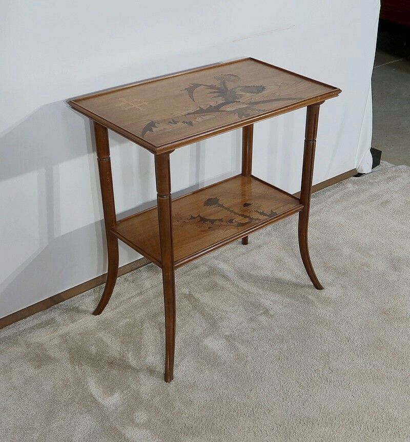 Tea Table With Inlaid Decoration Signed E Gallé Late 19th Century photo furniture