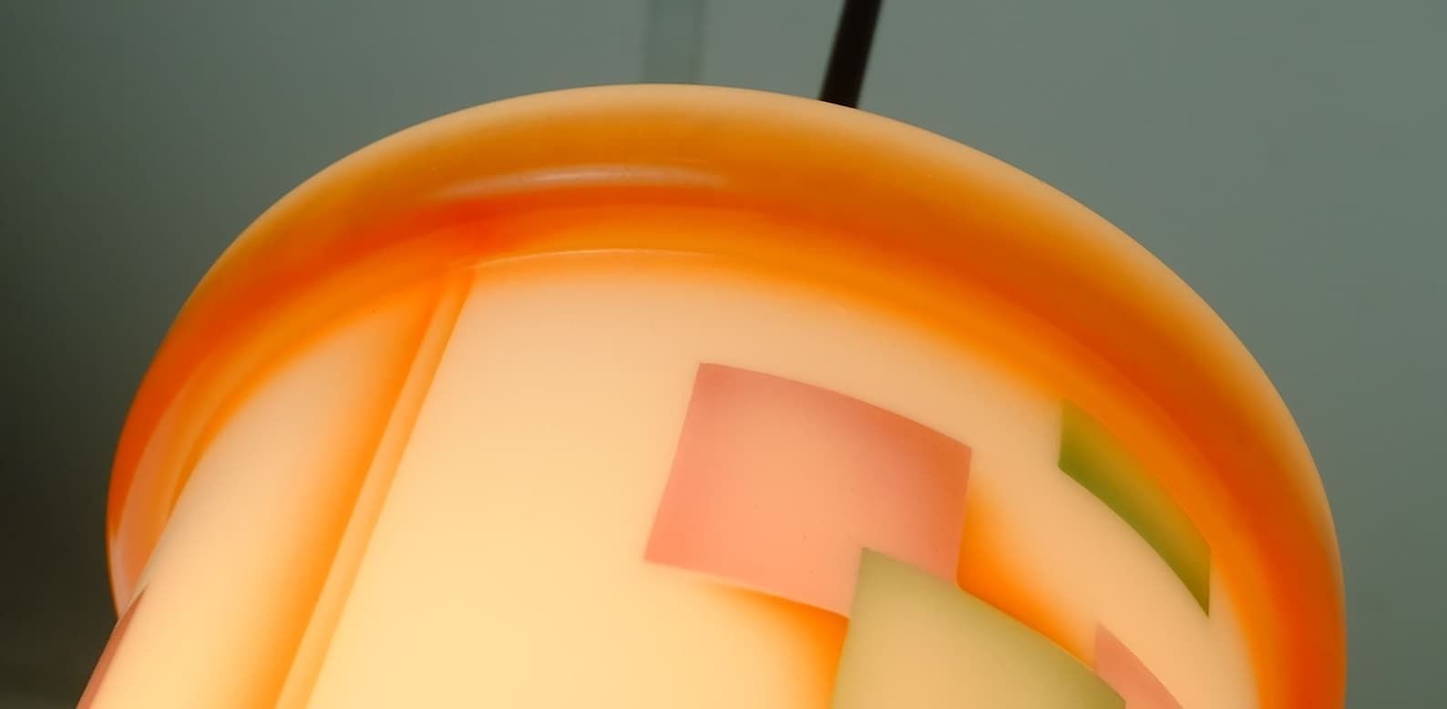 photo furniture Art Déco Glass Pendant Light Airbrush Spritzdekor 1920s 30s Avantgarde Design